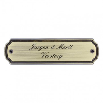 Brons naambord 155 x 42 mm