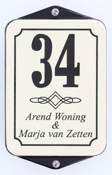 Huisnummer met oor 12 x 20 cm