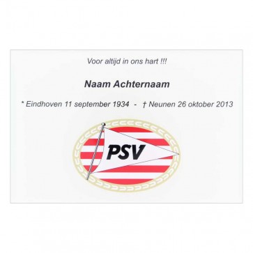 Gedenkplaat + tape 15 x 10 cm