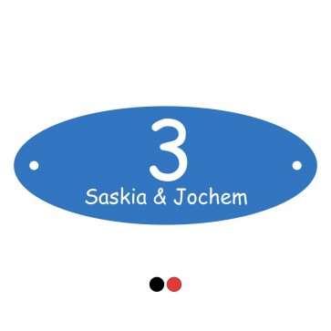 Kunststof naambord 115 x 45 mm