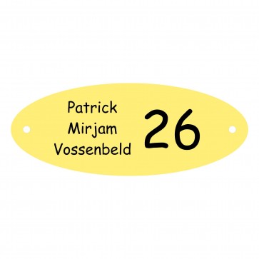 Kunststof naambord 115 x 45 mm