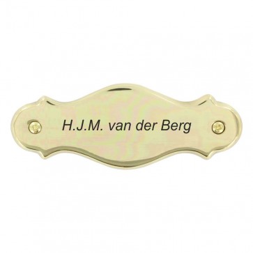 Messing naambord 132 x 50 mm-1