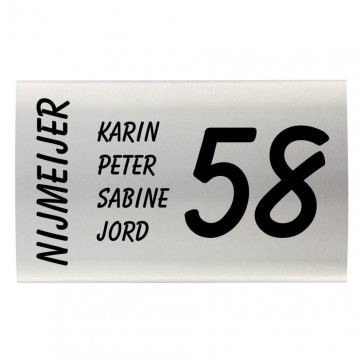 RVS naambord gebogen 30 x 20 cm-1