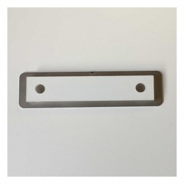 RVS naamplaatje 14 x 5 cm met montageplaat