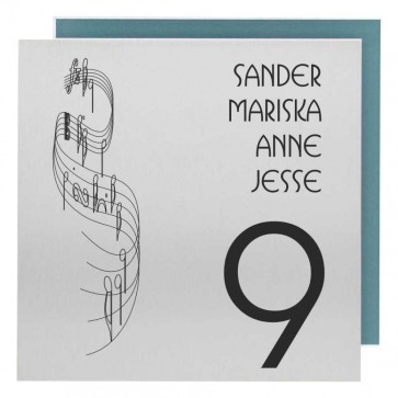 RVS + plexiglas naambord 16 x 16 cm