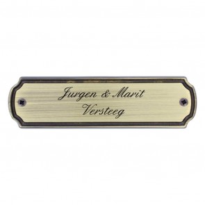 Brons naambord 155 x 42 mm