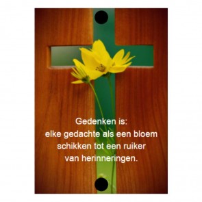 Gedenkplaat plexiglas 13 x 18 cm