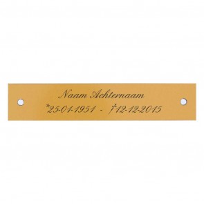 Gedenkplaatje 100 x 20 mm