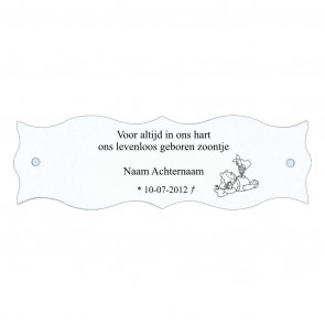 Gedenkplaatje 125 x 40 mm