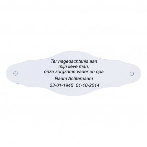 Gedenkplaatje 125 x 42 mm