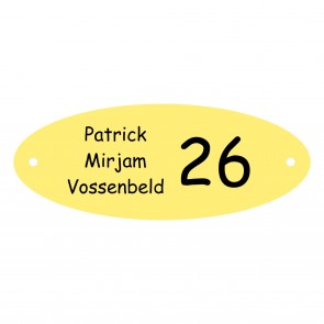 Kunststof naambord 115 x 45 mm