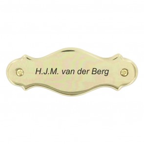 Messing naambord 132 x 50 mm-1