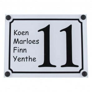 Plexiglas naambord 195 x 145 mm