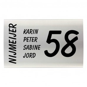 RVS naambord gebogen 30 x 20 cm-1