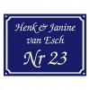 Emaille naambord 20 x 15 cm / Gebold