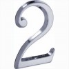 Mat chroom huisnummer (2)  12 cm