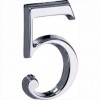 Glans chroom huisnummer (5)  12 cm