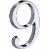 Glans chroom huisnummer (9)  12 cm