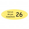 Kunststof naambord 115 x 45 mm