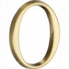 Glans messing huisnummer (0)  12 cm