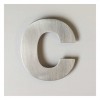 Huisnummer RVS 9 cm - Letter C