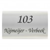 RVS naambord gebogen 25 x 15 cm