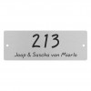 RVS naamplaatje 14 x 5 cm met schroeven