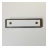 RVS naamplaatje 20 x 9 cm met montageplaat