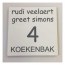 Aluminium naambord 15 x 15 cm-3