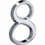 Chroom huisnummer 8 glans