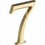 Messing huisnummer 7 glans