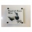 Plexiglas naambord 145 x 145 mm