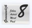 RVS naambord gebogen 20 x 15 cm