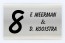 RVS naambord gebogen 25 x 15 cm