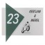RVS + plexiglas naambord 15 x 14 cm