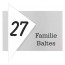 RVS + plexiglas naambord 15 x  14 cm